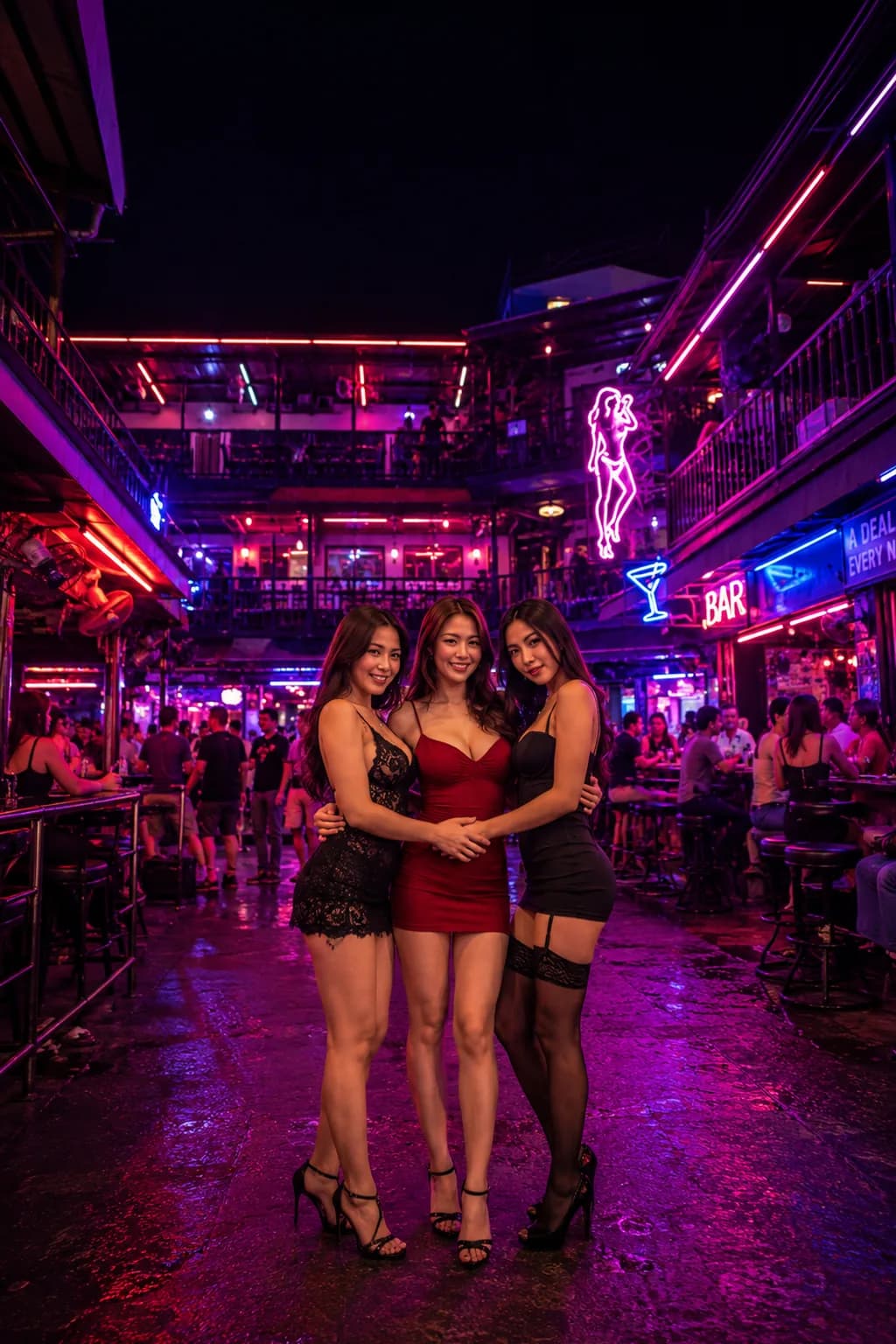 Bangkok nightlife and evening scenery