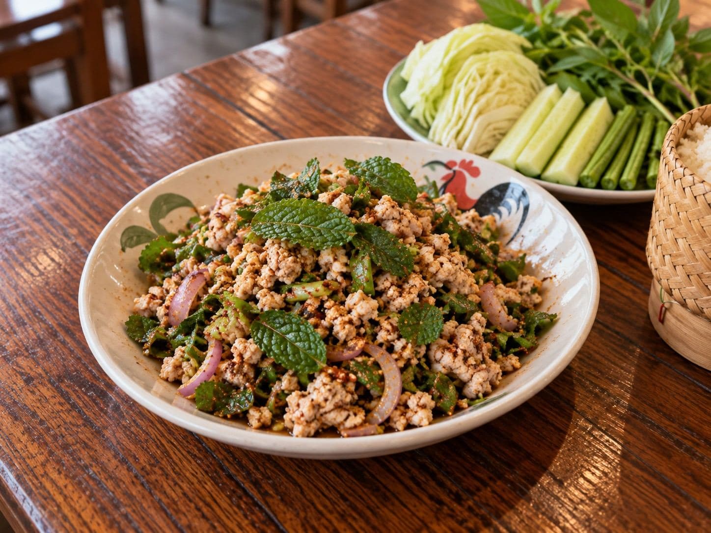 Larb Moo (ลาบหมู) - Spicy minced pork salad