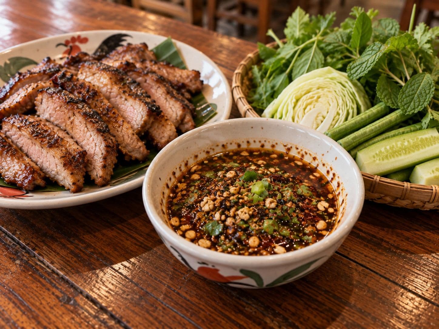 Nam Jim Jaew (น้ำจิ้มแจ่ว) - Isaan toasted-rice dipping sauce