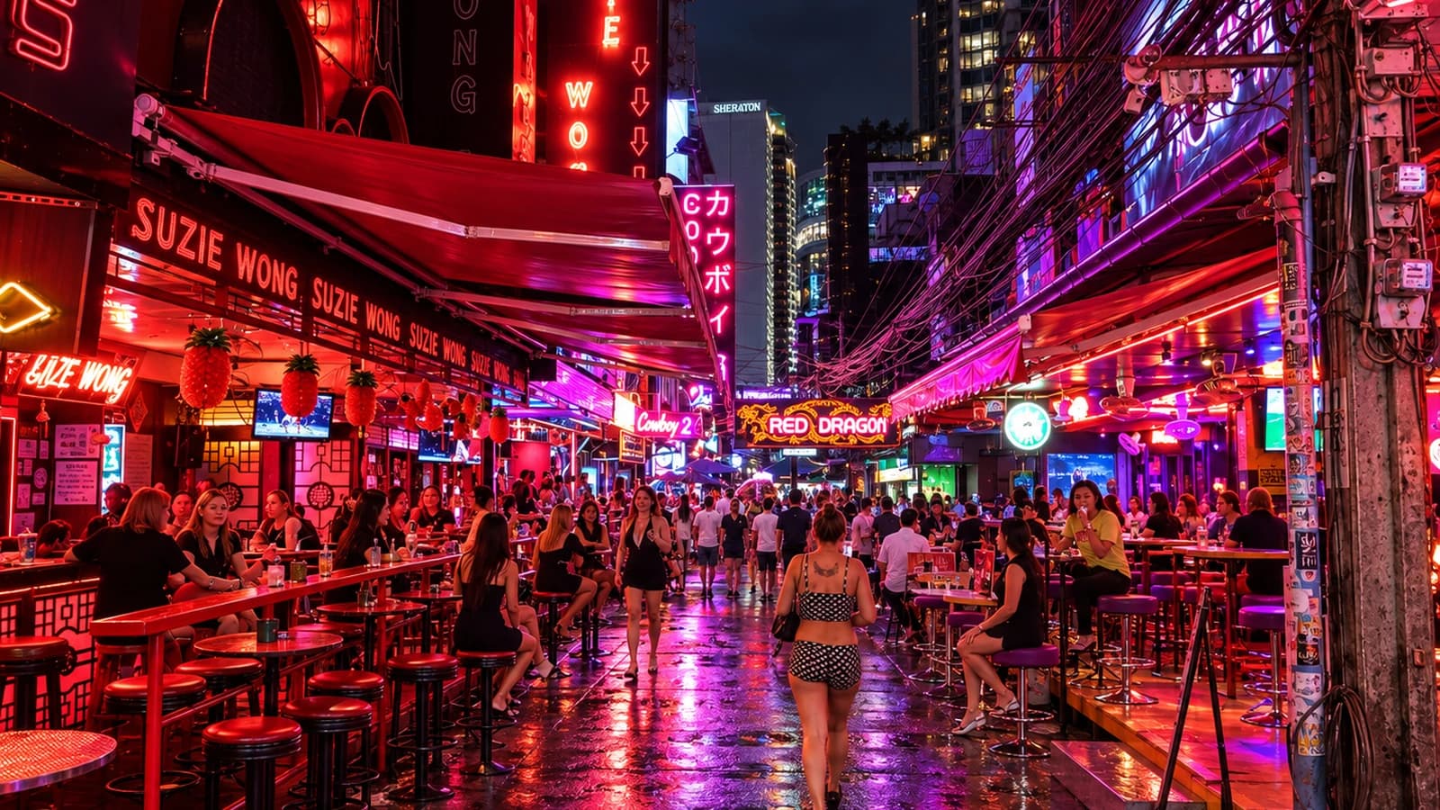 Soi Cowboy nightlife after dark