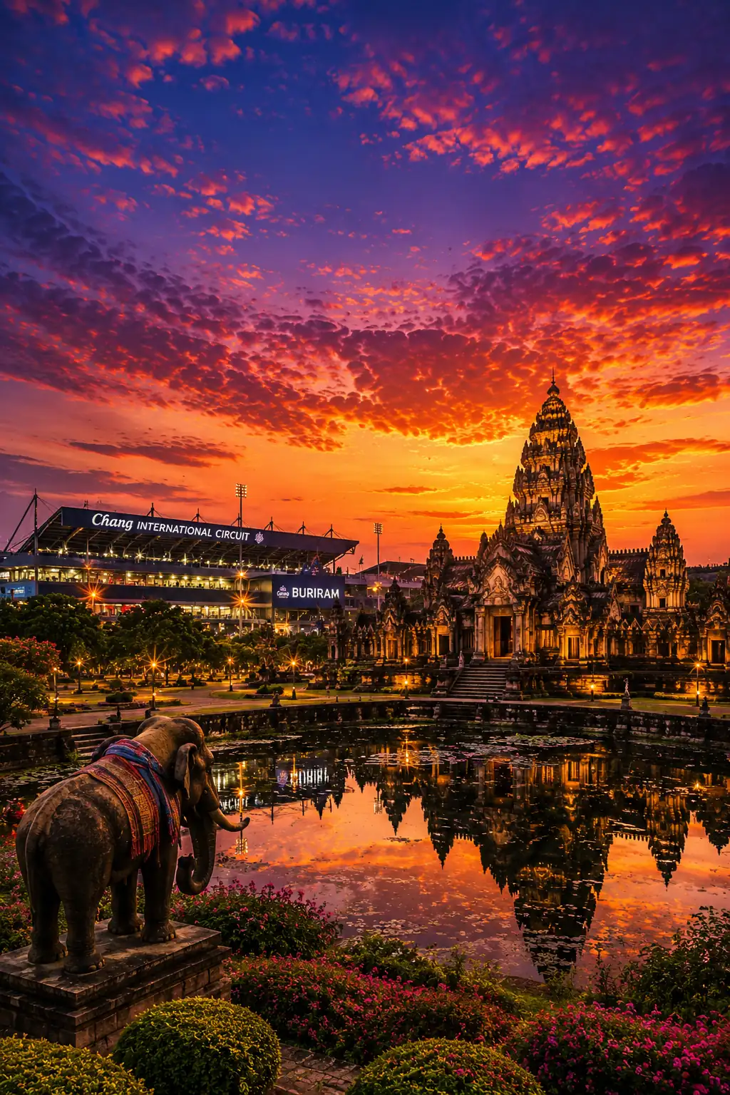 Khmer temple architecture and historical sanctuary in Buriram
